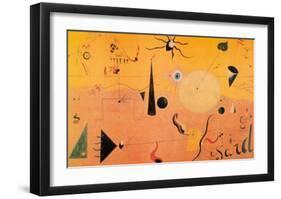 Paysage Catalan (Le Chasseur), c.1923-Joan Miro-Framed Art Print