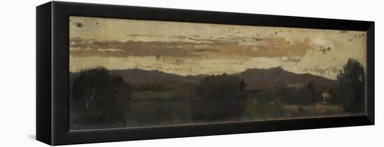 Paysage d'Italie, coucher de soleil-Jean Jacques Henner-Framed Premier Image Canvas