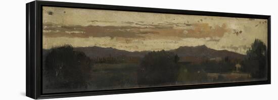 Paysage d'Italie, coucher de soleil-Jean Jacques Henner-Framed Premier Image Canvas