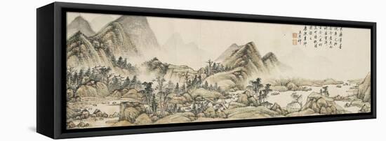 Paysage dans le style de Huang Gongwang-Yuanqi Wang-Framed Premier Image Canvas