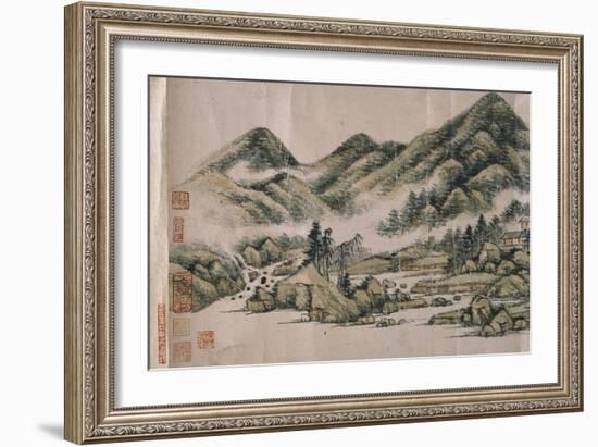 Paysage dans le style de Huang Gongwang-Yuanqi Wang-Framed Giclee Print