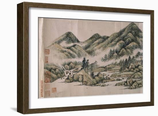 Paysage dans le style de Huang Gongwang-Yuanqi Wang-Framed Giclee Print