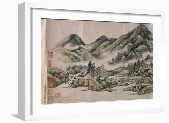 Paysage dans le style de Huang Gongwang-Yuanqi Wang-Framed Giclee Print