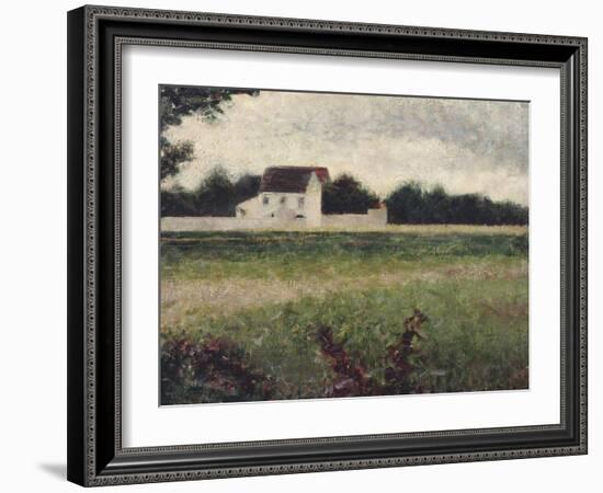 Paysage de l'Ile-de-France-Georges Seurat-Framed Giclee Print