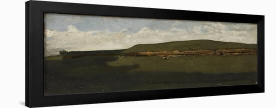 Paysage de la campagne romaine-Jean Jacques Henner-Framed Giclee Print