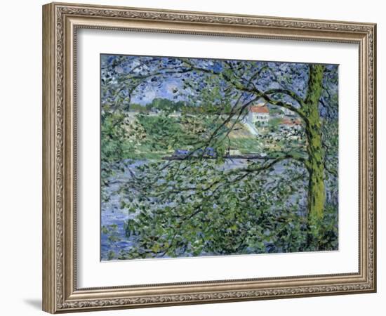 Paysage de la Seine-Claude Monet-Framed Giclee Print