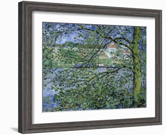 Paysage de la Seine-Claude Monet-Framed Giclee Print