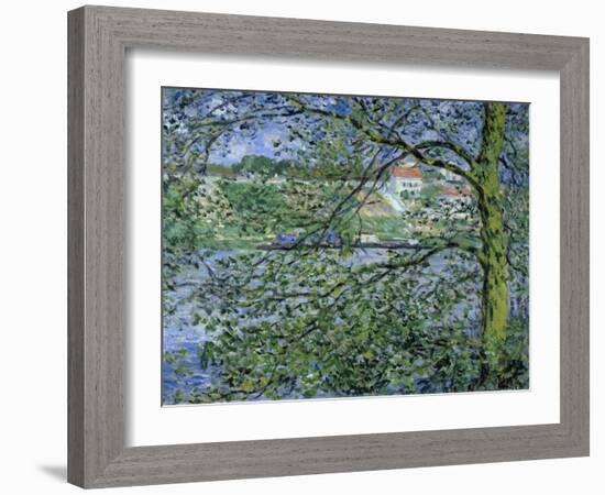 Paysage de la Seine-Claude Monet-Framed Giclee Print