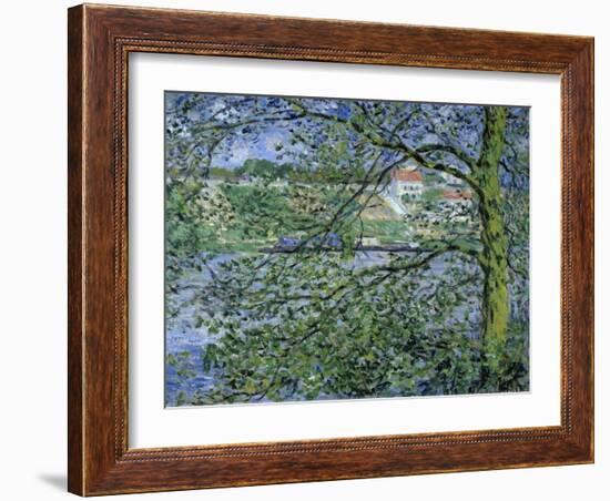 Paysage de la Seine-Claude Monet-Framed Giclee Print