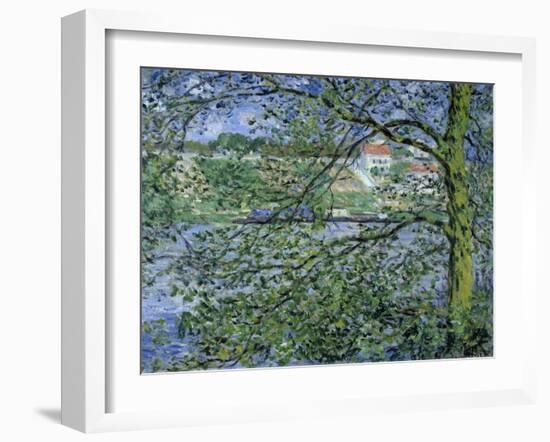 Paysage de la Seine-Claude Monet-Framed Giclee Print