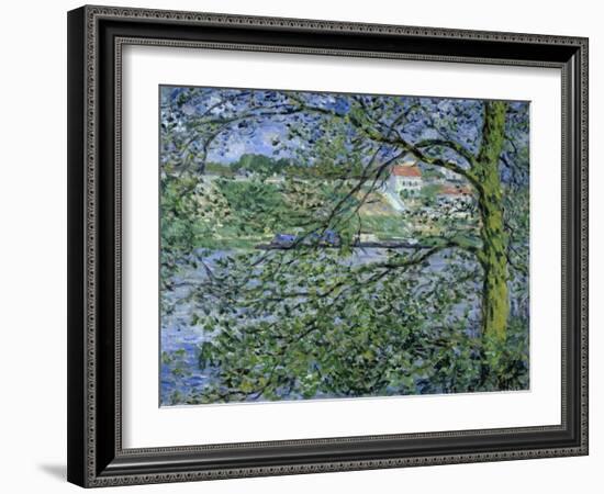 Paysage de la Seine-Claude Monet-Framed Giclee Print