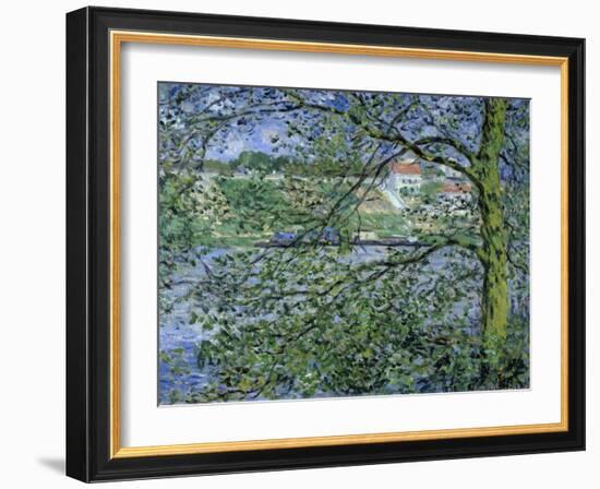 Paysage de la Seine-Claude Monet-Framed Giclee Print