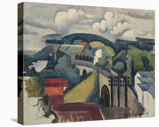 Paysage de Meulan ou Le Viaduc de Meulan-Roger De La Fresnaye-Framed Stretched Canvas