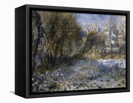 Paysage de neige-Pierre-Auguste Renoir-Framed Premier Image Canvas