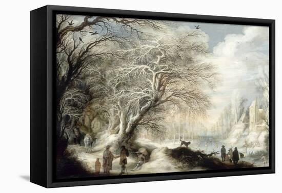 Paysage de neige-Gysbrecht Lytens-Framed Premier Image Canvas