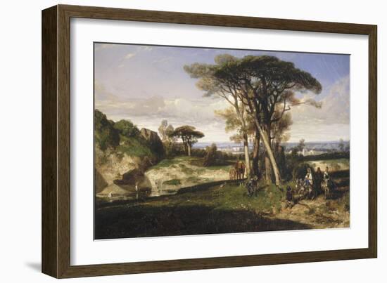 Paysage (Don Quichotte)-Alexandre Gabriel Decamps-Framed Giclee Print