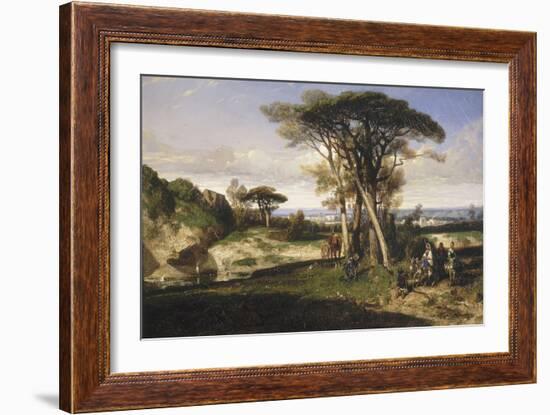 Paysage (Don Quichotte)-Alexandre Gabriel Decamps-Framed Giclee Print