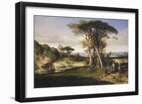 Paysage (Don Quichotte)-Alexandre Gabriel Decamps-Framed Giclee Print