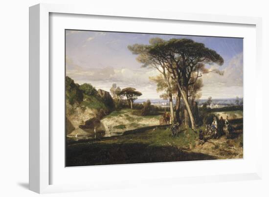 Paysage (Don Quichotte)-Alexandre Gabriel Decamps-Framed Giclee Print