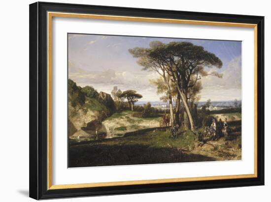 Paysage (Don Quichotte)-Alexandre Gabriel Decamps-Framed Giclee Print