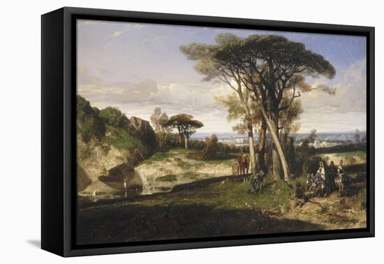 Paysage (Don Quichotte)-Alexandre Gabriel Decamps-Framed Premier Image Canvas