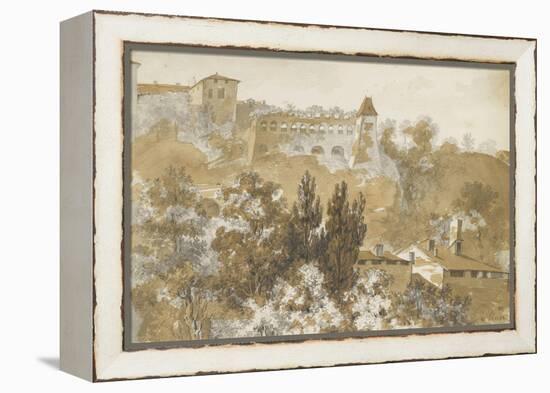 Paysage italien-Pierre Henri de Valenciennes-Framed Premier Image Canvas