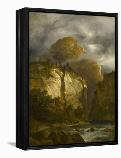 Paysage montagneux-Alexandre Calame-Framed Premier Image Canvas