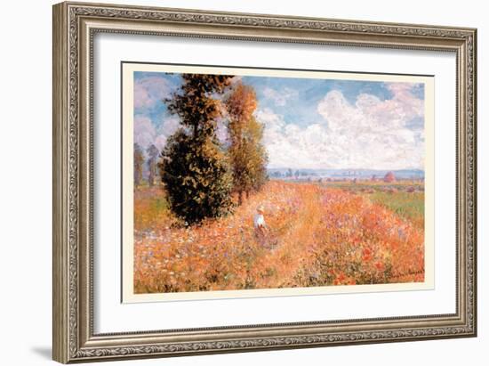 Paysage Pres De Giverny-Claude Monet-Framed Art Print