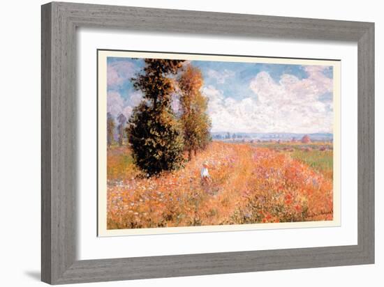 Paysage Pres De Giverny-Claude Monet-Framed Art Print