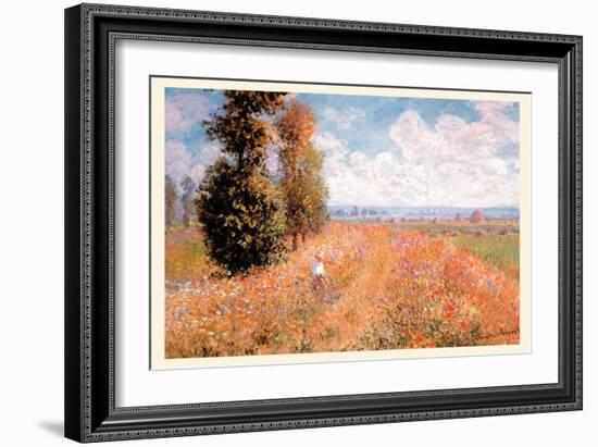 Paysage Pres De Giverny-Claude Monet-Framed Art Print