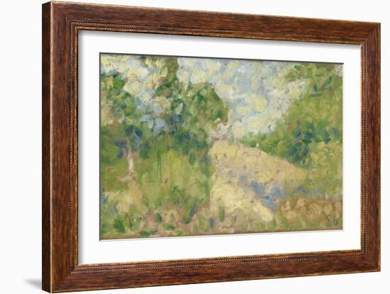 Paysage rose-Georges Seurat-Framed Giclee Print