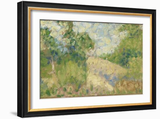 Paysage rose-Georges Seurat-Framed Giclee Print