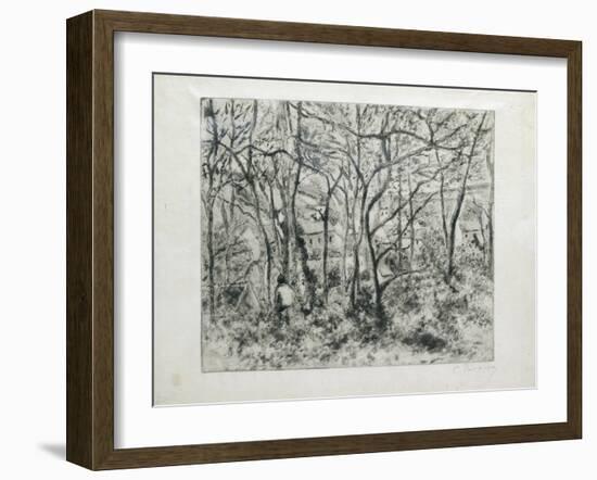 Paysage Sous Bois, À L'Hermitage (Pontoise), 1879-Camille Pissarro-Framed Giclee Print