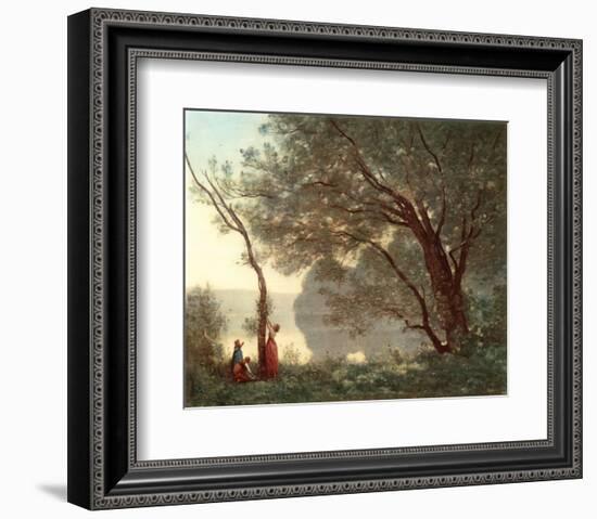 Paysage (Souvenir de Mortefontaine), 1796-1875-Jean-Baptiste-Camille Corot-Framed Premium Giclee Print