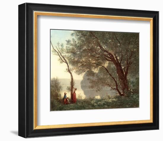 Paysage (Souvenir de Mortefontaine), 1796-1875-Jean-Baptiste-Camille Corot-Framed Premium Giclee Print