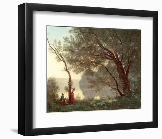 Paysage (Souvenir de Mortefontaine), 1796-1875-Jean-Baptiste-Camille Corot-Framed Premium Giclee Print