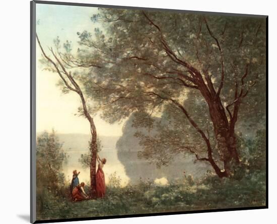 Paysage (Souvenir de Mortefontaine), 1796-1875-Jean-Baptiste-Camille Corot-Mounted Premium Giclee Print