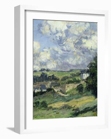 Paysage, Vétheuil, Landscape in Vétheuil, France, 1879, Detail-Claude Monet-Framed Giclee Print