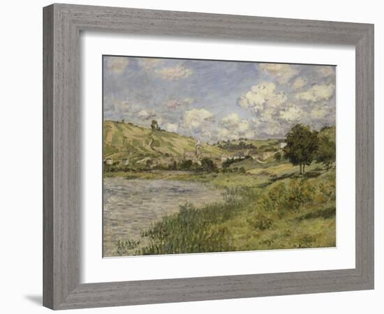 Paysage, Vétheuil-Claude Monet-Framed Giclee Print