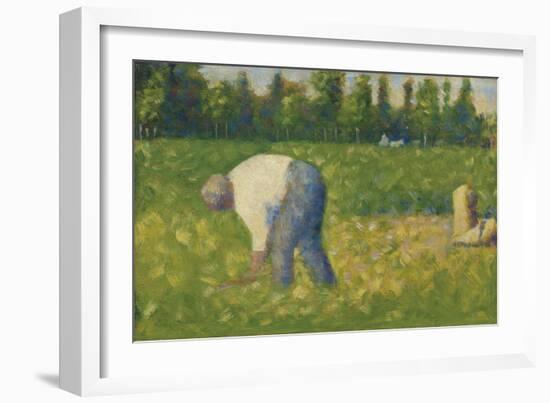 Paysan Travaillant, 1883-Georges Seurat-Framed Giclee Print