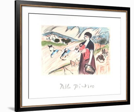 Paysanne et son Enfant-Pablo Picasso-Framed Collectable Print