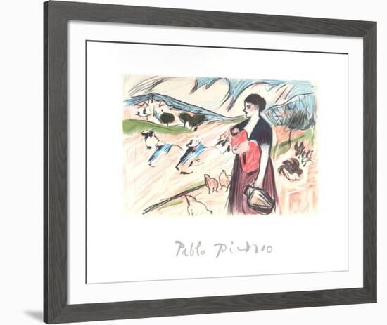 Paysanne et son Enfant-Pablo Picasso-Framed Collectable Print