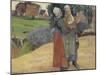 Paysannes bretonnes-Paul Gauguin-Mounted Giclee Print