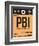 PBI West Palm Beach Luggage Tag I-NaxArt-Framed Art Print