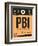 PBI West Palm Beach Luggage Tag I-NaxArt-Framed Art Print