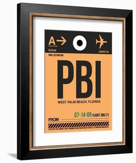 PBI West Palm Beach Luggage Tag I-NaxArt-Framed Art Print