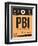 PBI West Palm Beach Luggage Tag I-NaxArt-Framed Art Print