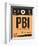 PBI West Palm Beach Luggage Tag I-NaxArt-Framed Art Print