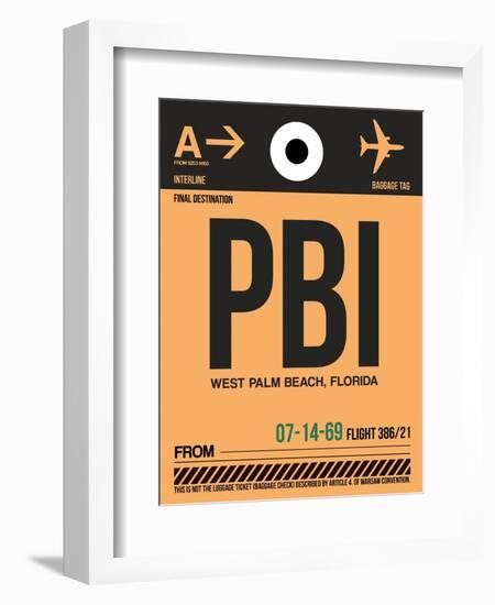 PBI West Palm Beach Luggage Tag I-NaxArt-Framed Art Print