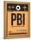 PBI West Palm Beach Luggage Tag I-NaxArt-Framed Stretched Canvas